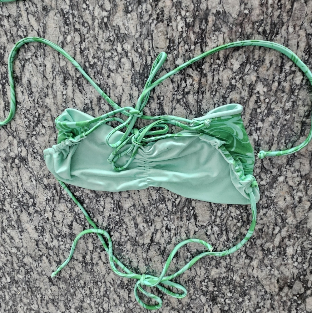 Frankie's Bikinis Naomi Foxy Satin Cheeky Green Camouflage Two Piece - Picture 15 of 15